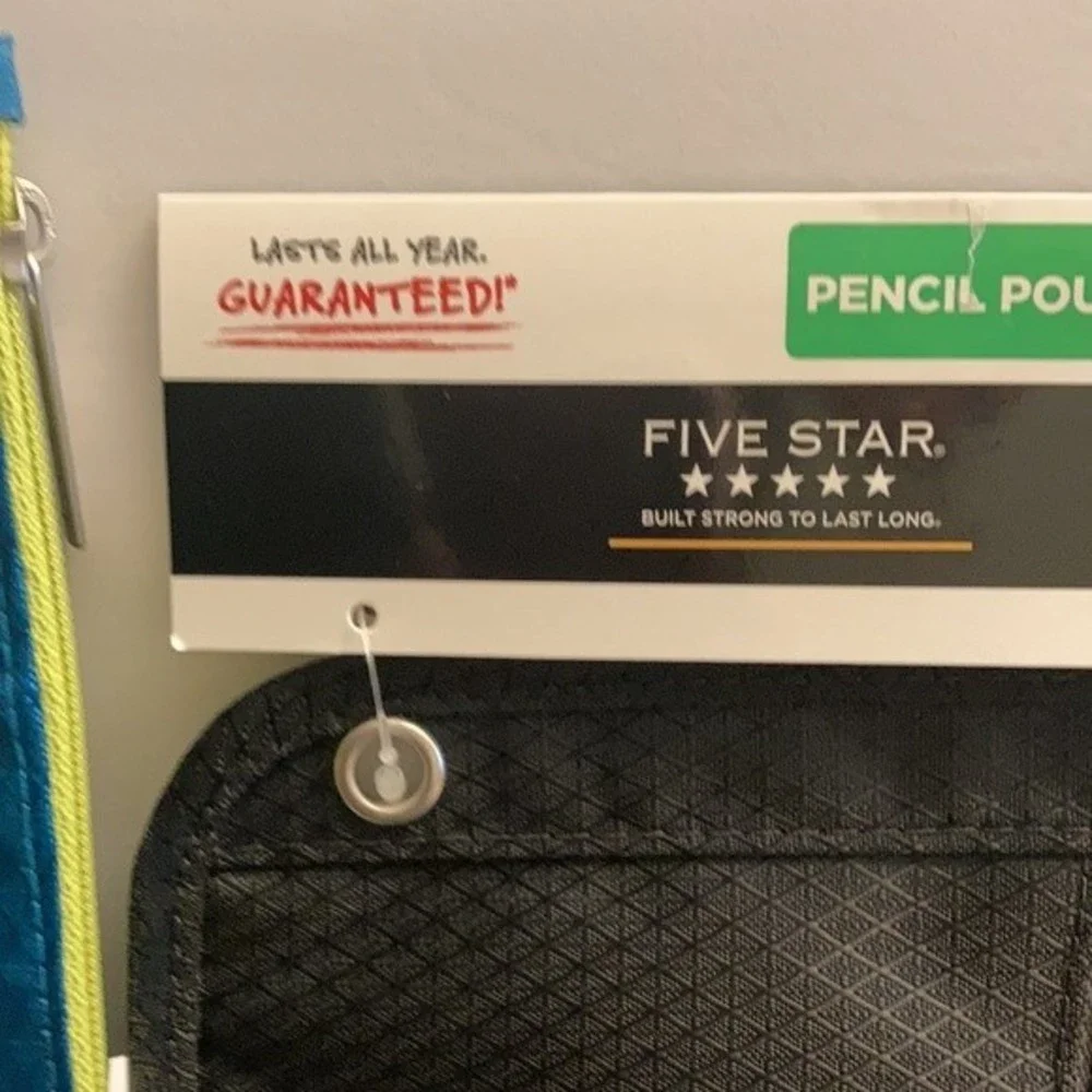 9 Mead 5 Star 3 Zipper Pencil Pouch Bag for 3 Ring Binder Storage Organization